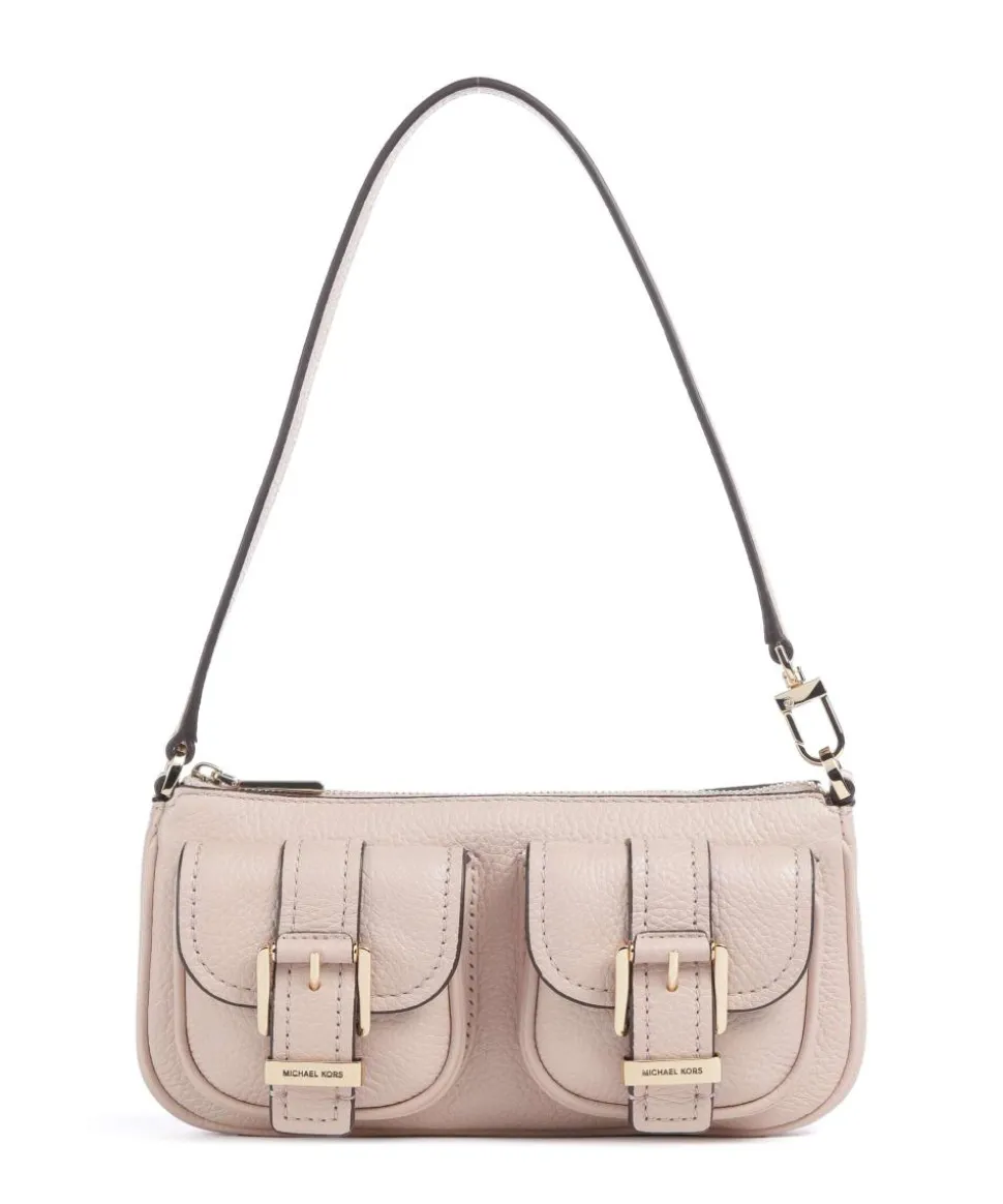 Zoe Small Schultertasche genarbtes Rindsleder altrosa