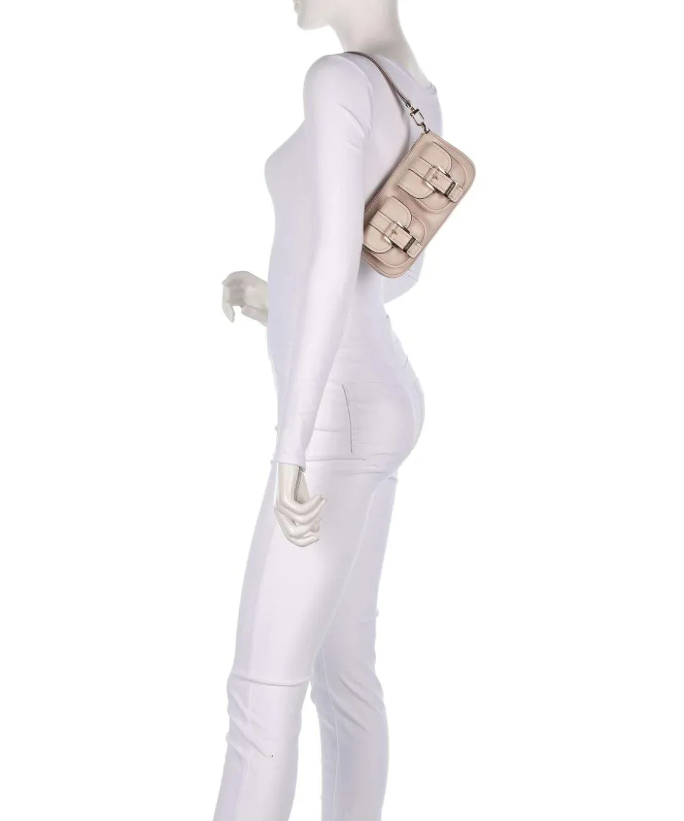 Zoe Small Schultertasche genarbtes Rindsleder altrosa