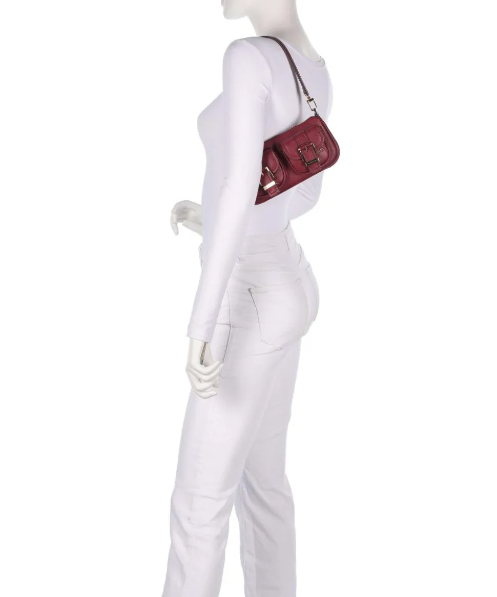 Zoe Small Schultertasche genarbtes Rindsleder wein