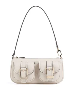 Zoe Small Schultertasche genarbtes Rindsleder elfenbein