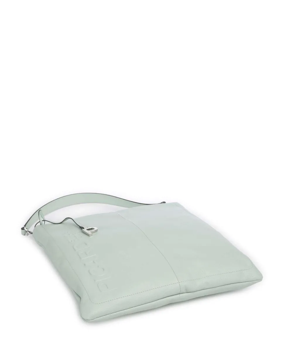 Zoom Beuteltasche genarbtes Rindsleder mintgrün