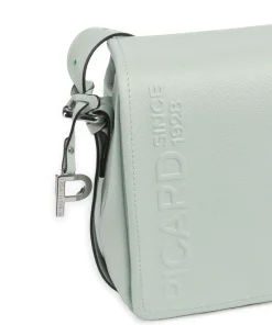 Zoom Umhängetasche genarbtes Rindsleder mintgrün