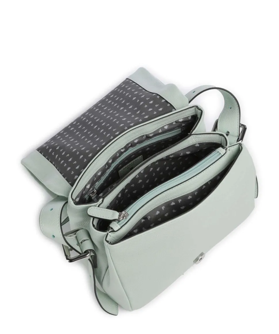 Zoom Umhängetasche genarbtes Rindsleder mintgrün