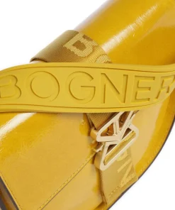 Zuoz Cassy Schultertasche fein genarbtes Rindsleder gelb