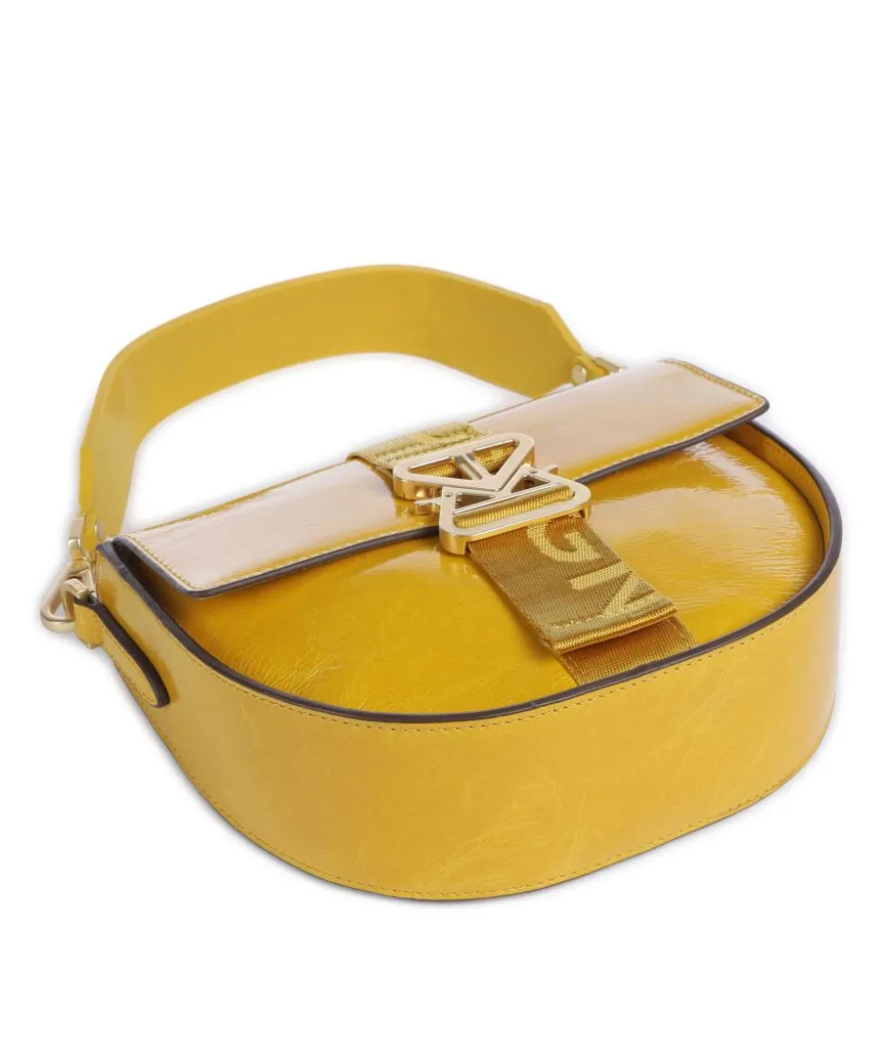 Zuoz Cassy Schultertasche fein genarbtes Rindsleder gelb